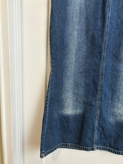 Y2K MAXI DENIM SKIRT - S