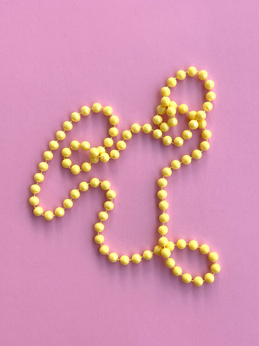YELLOW BEADED CHAIN