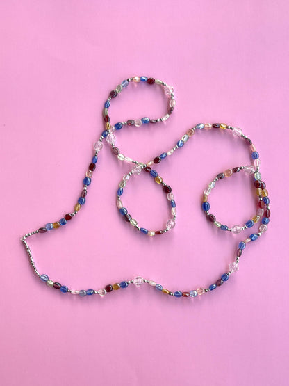 VINTAGE MULTICOLOURED BEADED CHAIN